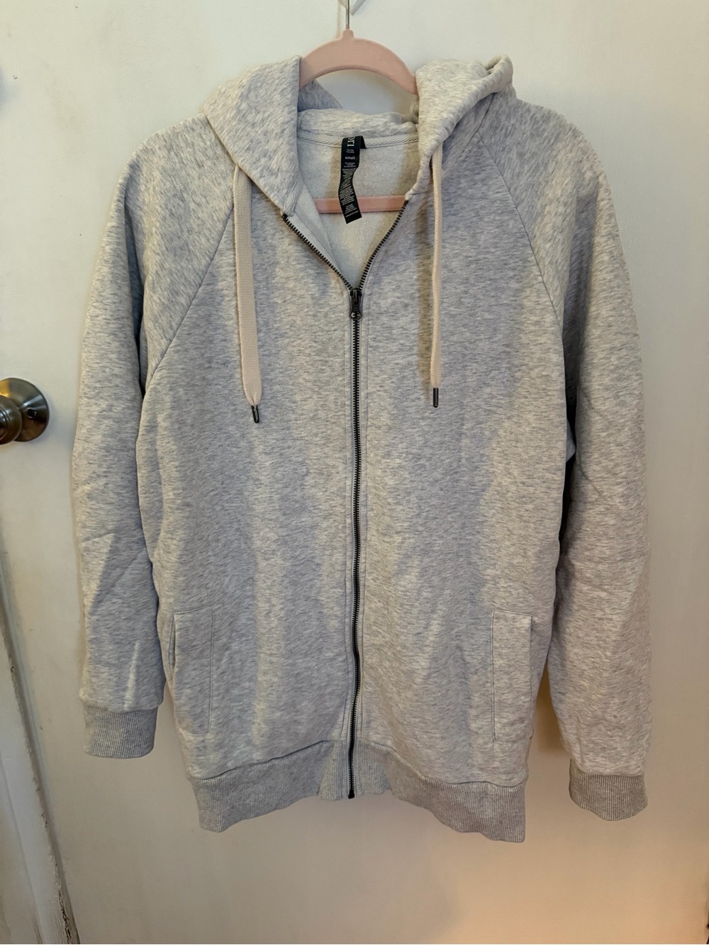 Vuori Women’s Light Gray Full-Zip Hoodie